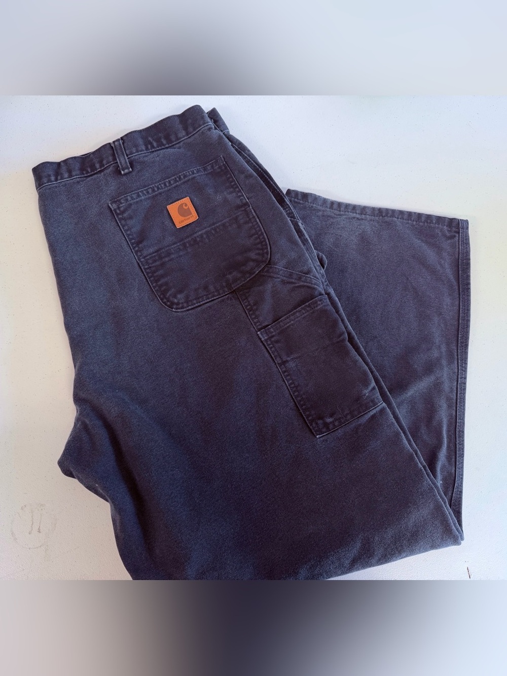 Carhartt Men's Blac Cargo Work Pants with Logo Patch